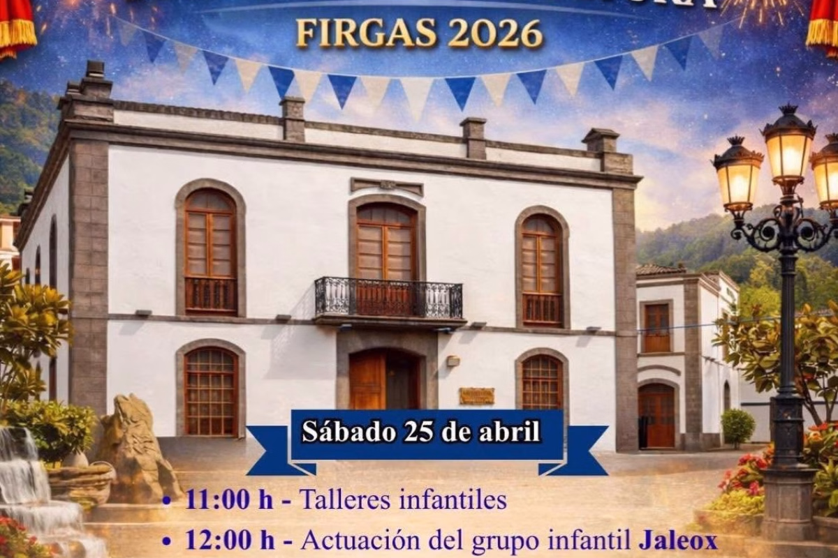 Cartel de Aniversario de la Casa de la Cultura de Firgas en Firgas