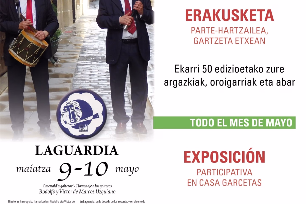 Cartel de 50 Aniversario Día del Gaitero en Laguardia
