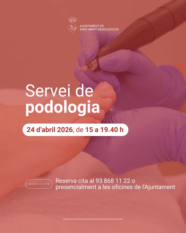 Servei de podologia en Sant Martí Sesgueioles