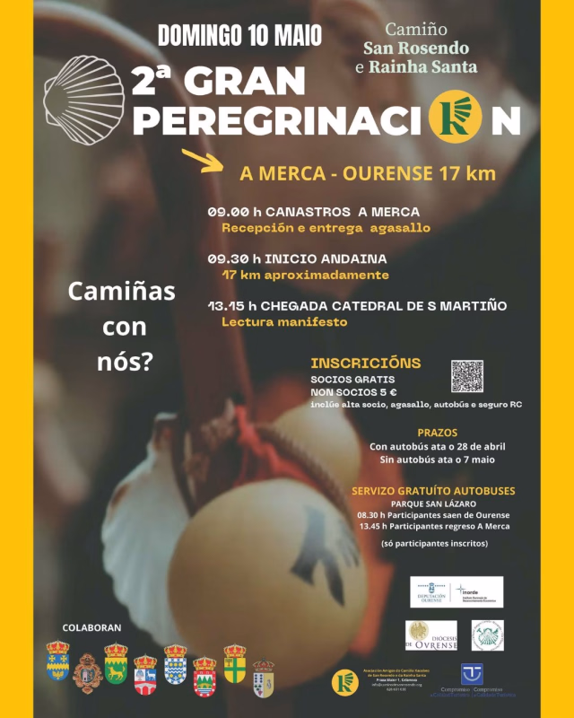 2ª Gran Peregrinación do Camiño de San Rosendo e da Raíña Santa en A Merca