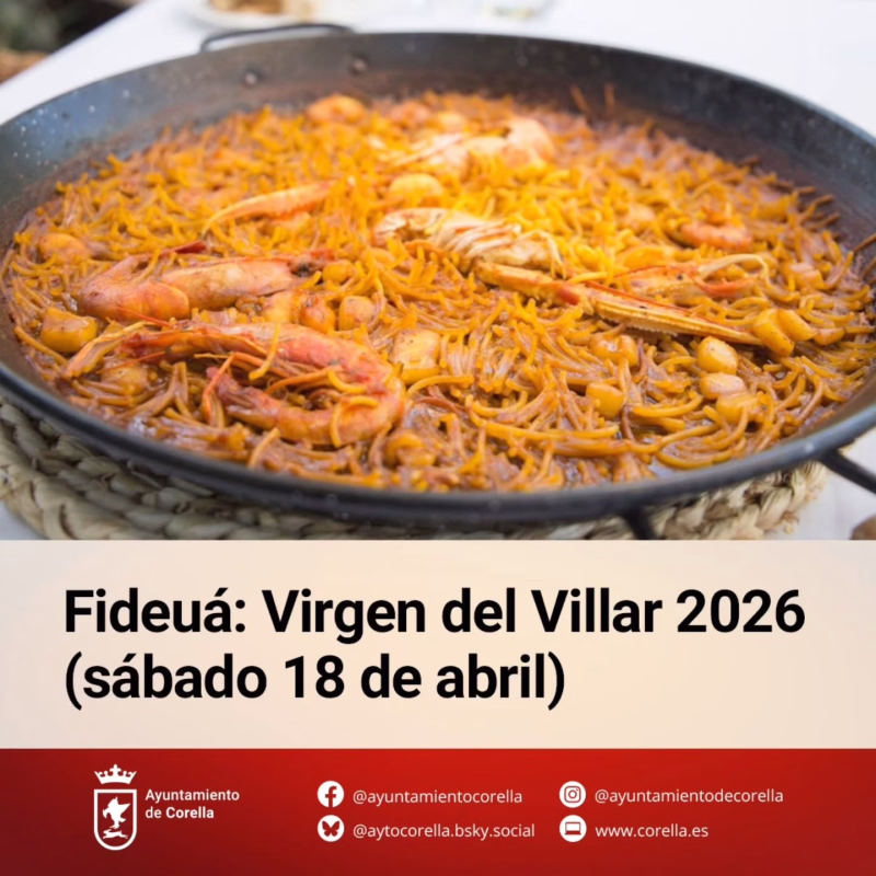 Fideuá: Virgen del Villar 2026 en Corella