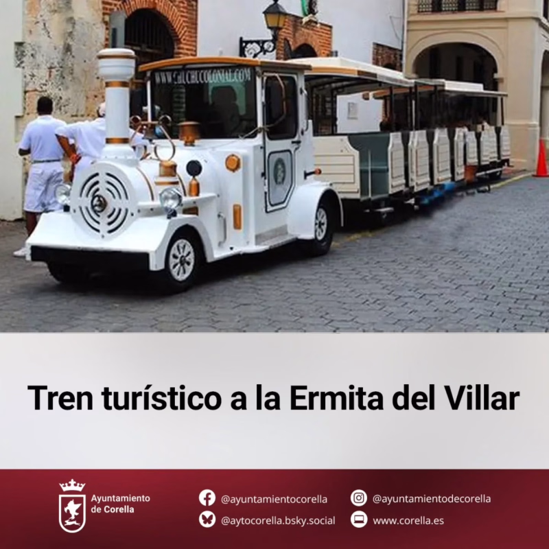 Tren turístico gratuito a la Ermita del Villar en Corella