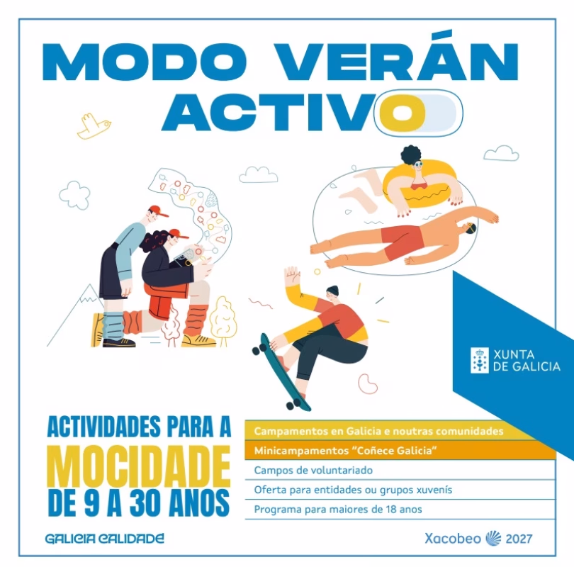 Verán Activo para Mozos de 9 a 30 anos en Valga