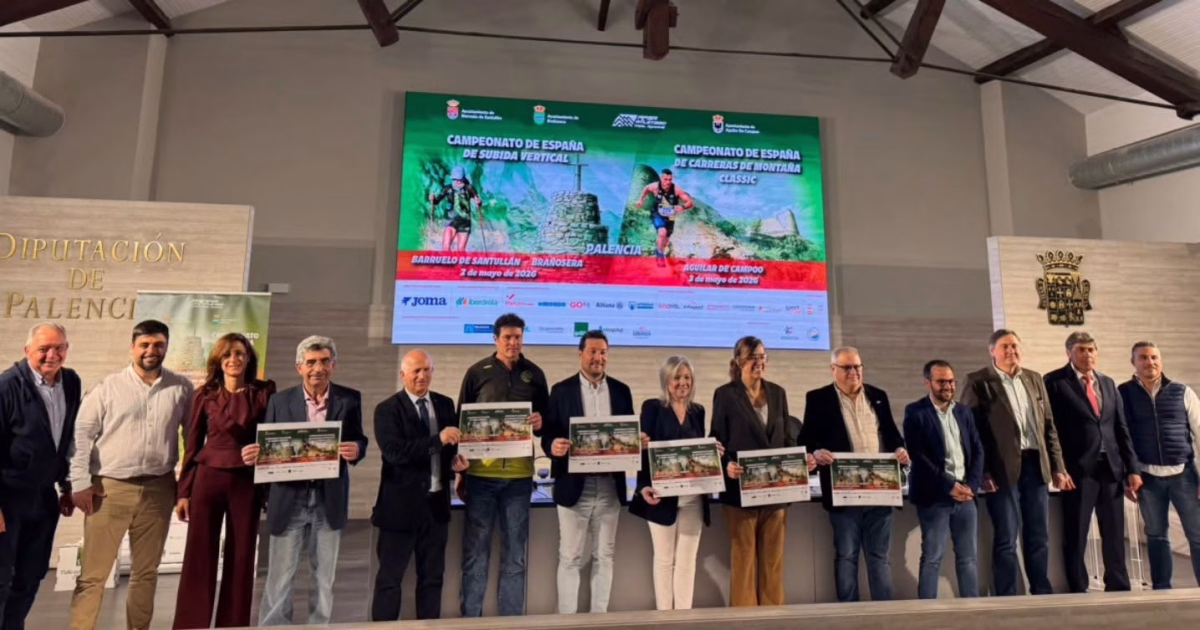 Cartel de Campeonato de España de Carreras de Montaña en la Montaña Palentina en Barruelo de Santullán