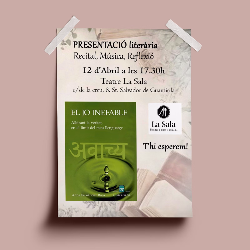Presentació literària "El jo inefable" en Sant Salvador de Guardiola
