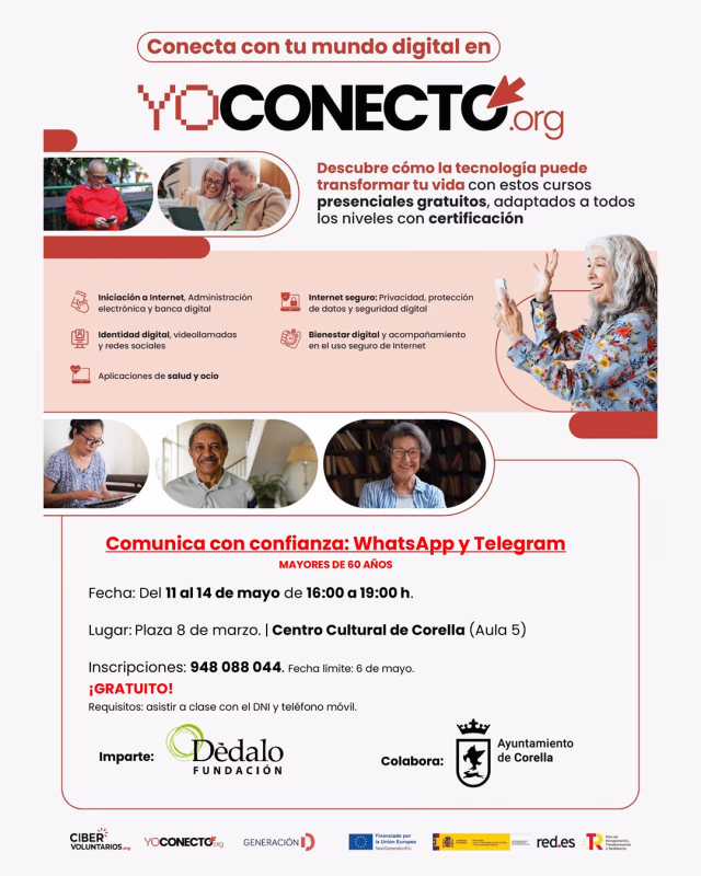 Comunica con confianza: WhatsApp y Telegram en Corella