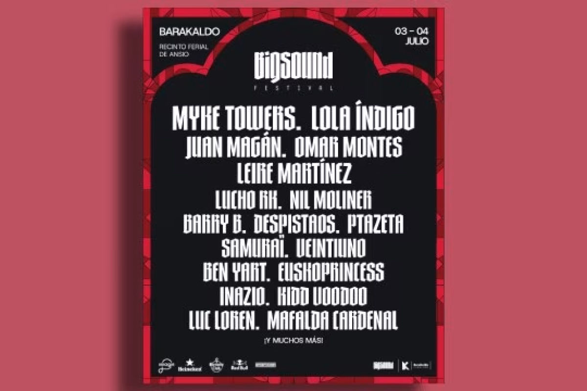 BIGSOUND Barakaldo 2026: Lola Índigo + Myke Towers + Juan Magán + Omar Montes + Nil Moliner + Veintiuno... en Barakaldo