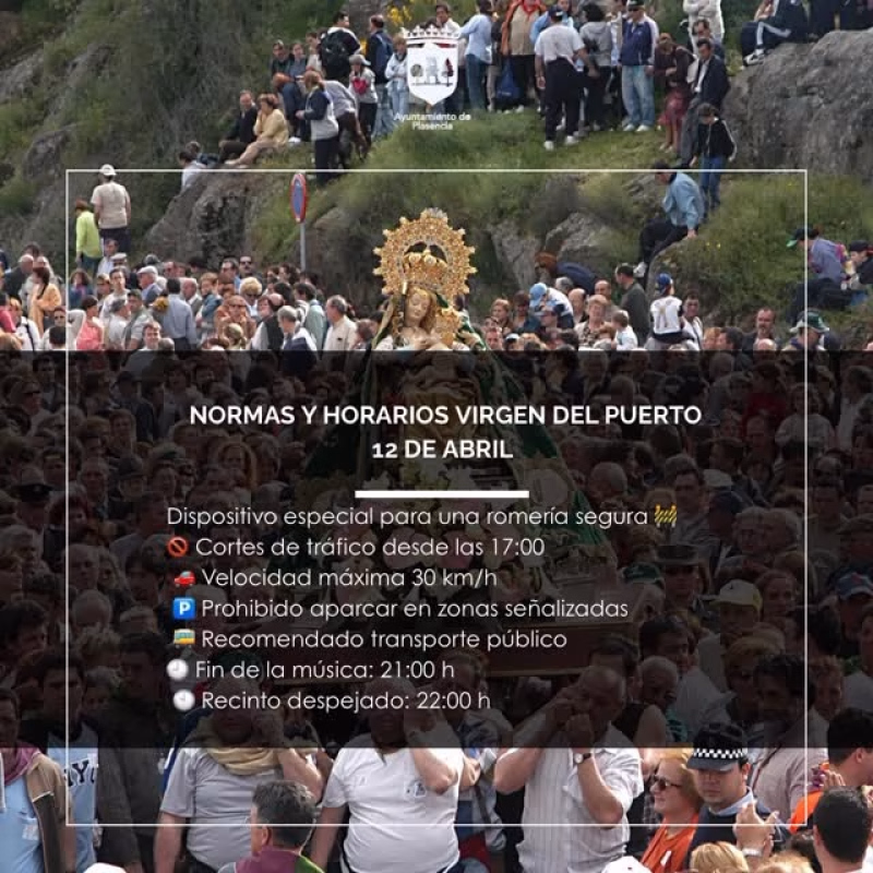 Cartel de Virgen del Puerto en Plasencia