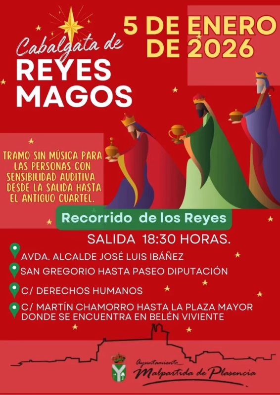 Cabalgata de Reyes Magos en Malpartida de Plasencia 2026 en Malpartida de Plasencia