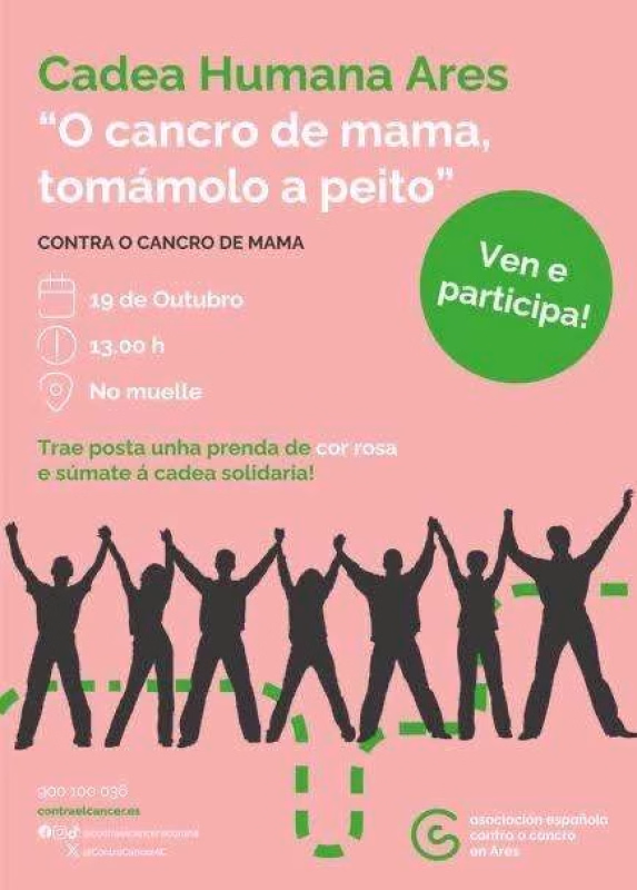 Cadena Humana Solidaria contra o Cancro de Mama  en Ares en Ares