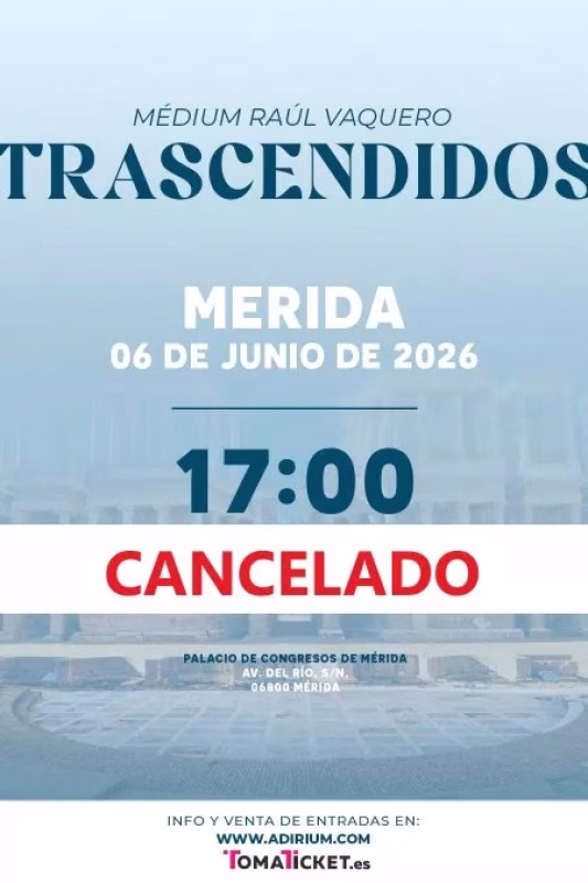 CANCELADO. MÉDIUM RAÚL VAQUERO en Mérida