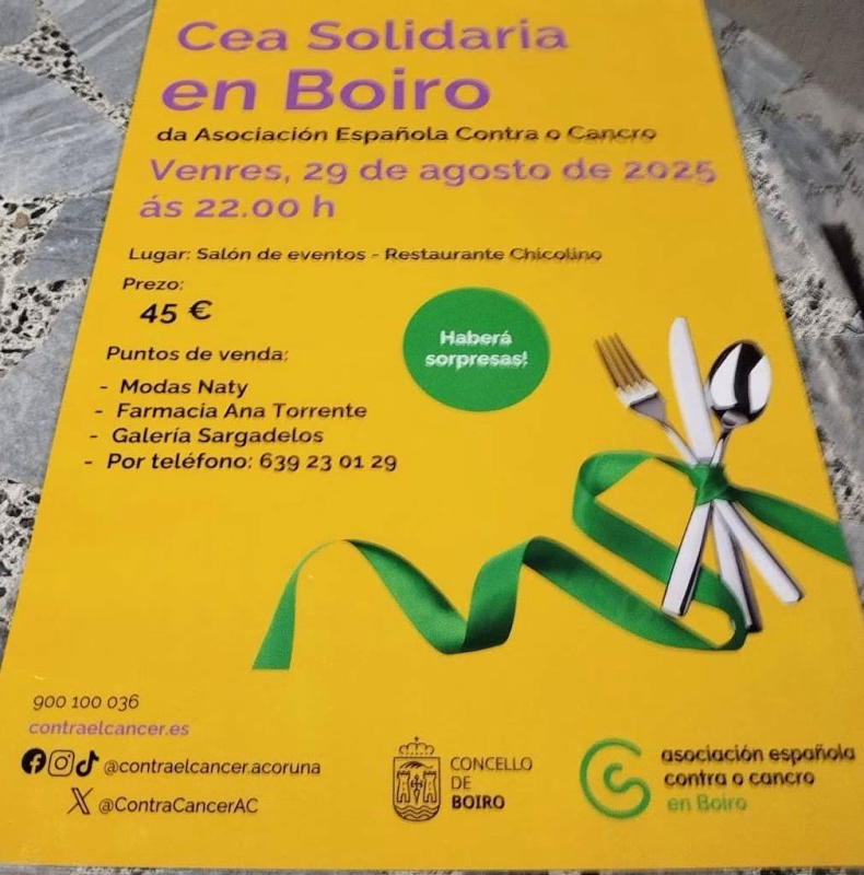 Cena Solidaria en Boiro en Boiro
