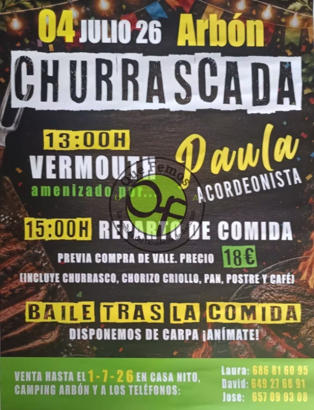 Churrascada en Arbón en Villayón