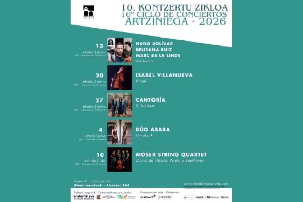 Ciclo de Conciertos de Artziniega 2026 en Artziniega