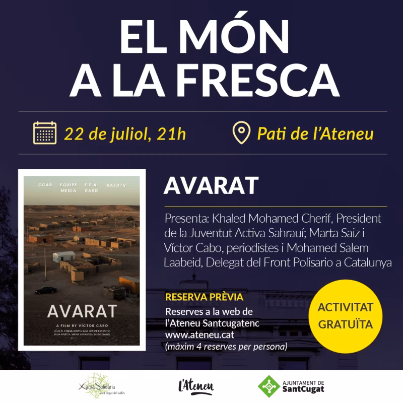 Cinema documental El món la fresca amb Avarat en Sant Cugat del Vallès
