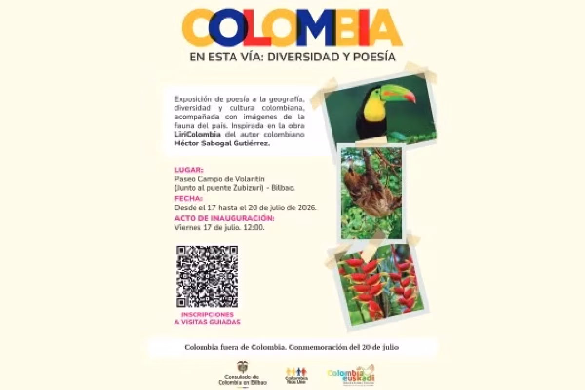 "Colombia está viva: diversisad y poesía" en Bilbao