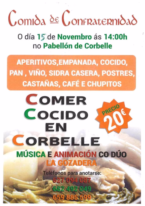 Comida de Confraternidad de Corbelle  en A Peroxa en A Peroxa