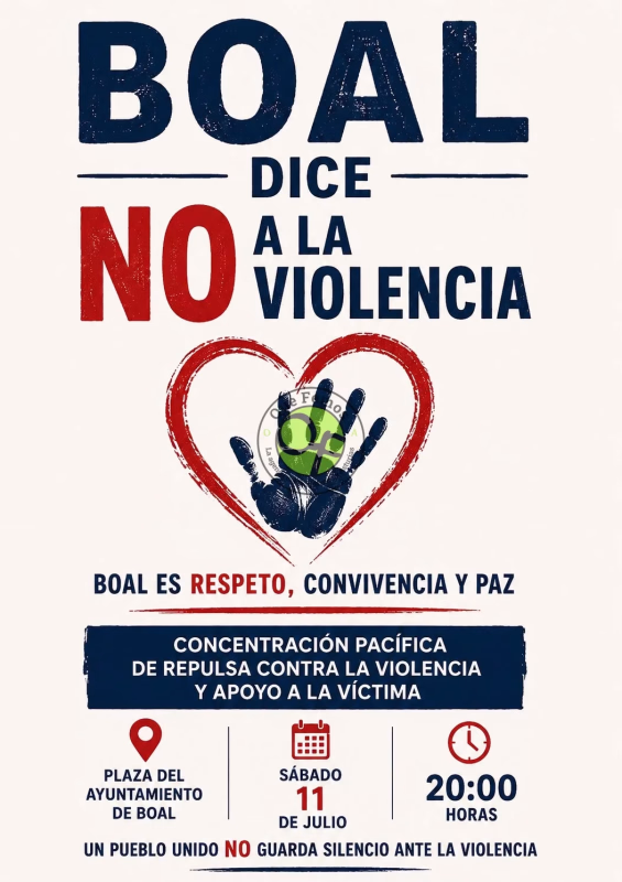 Concentración contra la violencia en Boal en Boal