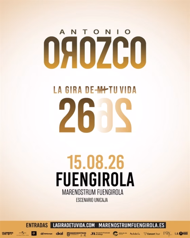 Concierto de Antonio Orozco "La Gira de tu vida" en Fuengirola