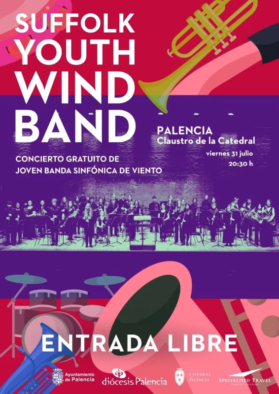 Concierto Gratuito | SUFFOLK YOUTH WIND BAND | Palencia en Becerril de Campos