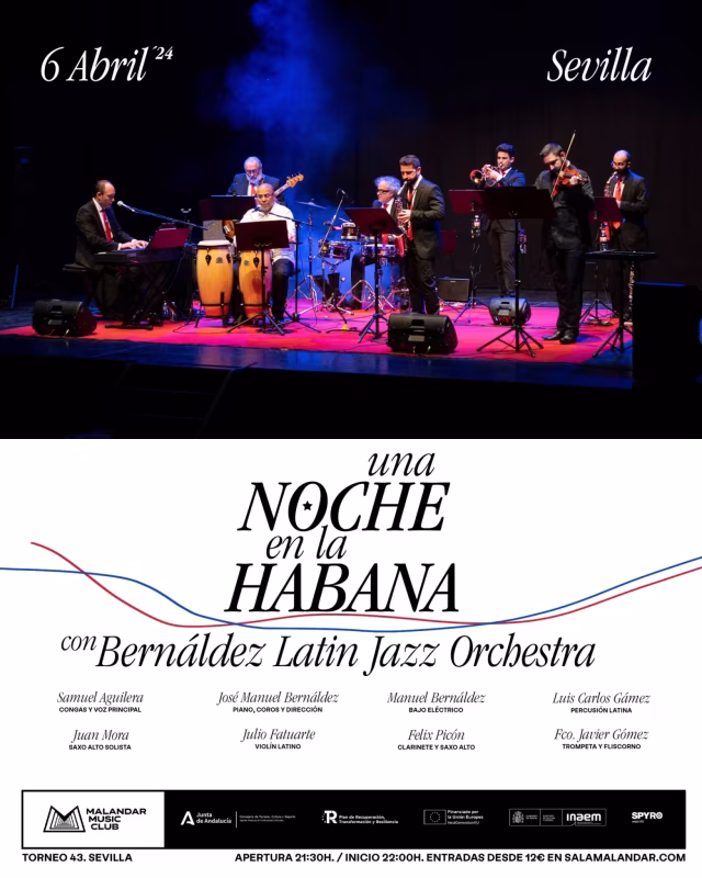 Concierto Una noche en La Habana - Bernáldez Latin Jazz Orchestra en Estepona