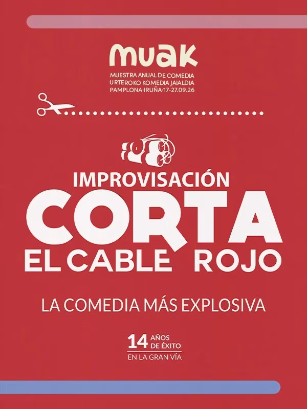 Cartel de Corta el cable rojo - Festival MUAK en Pamplona