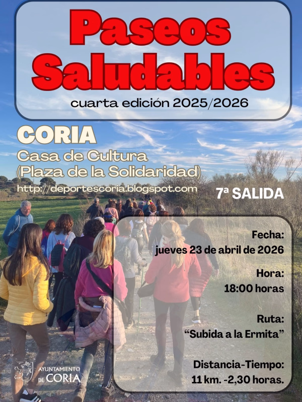 Séptimo Paseo Saludable: Ruta 'Subida a la Ermita' en Coria