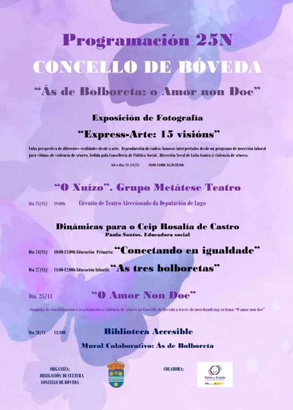Día Internacional Contra a Violencia de Xénero en Bóveda en Bóveda