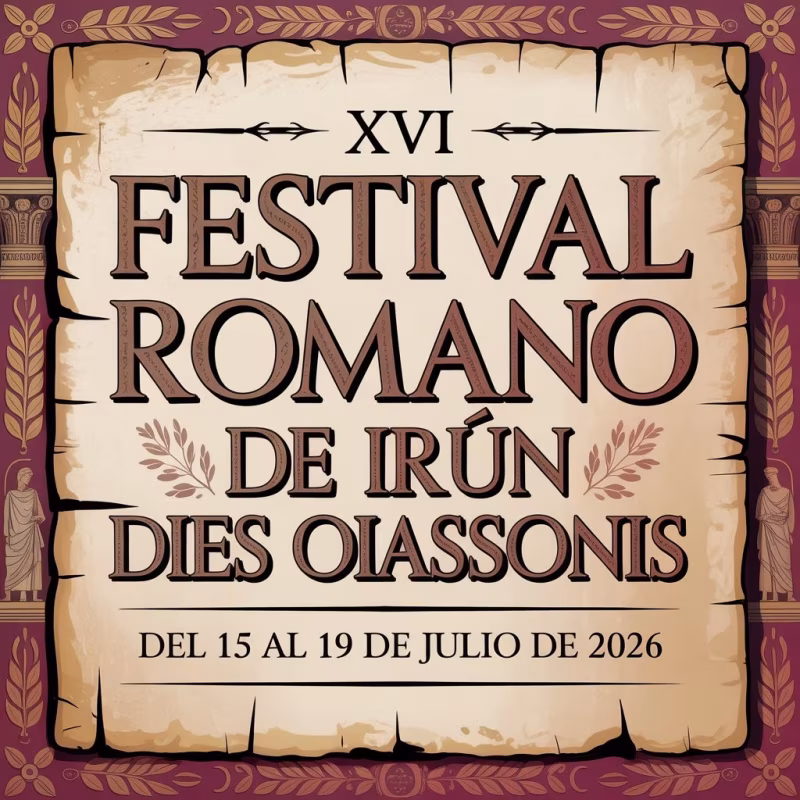 Cartel de Dies Oiassonis XVI - Festival Romano de Irún en Irun