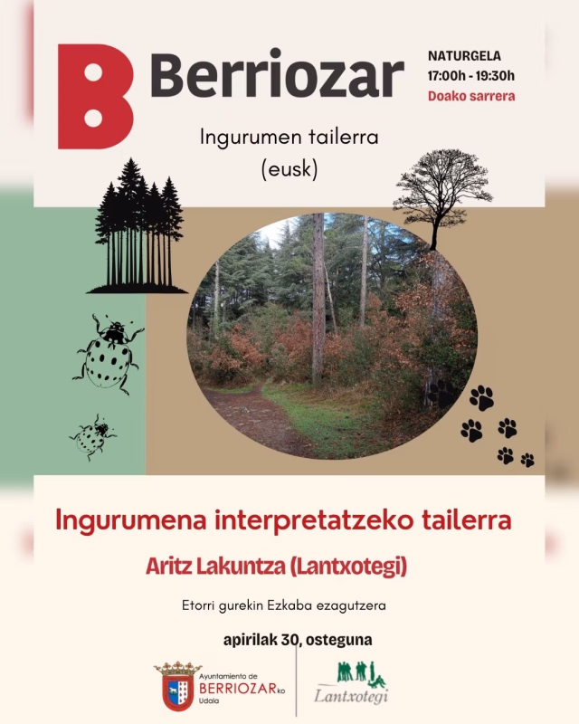 Taller de interpretación ambiental en Ezkaba en Berriozar