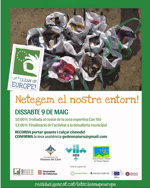 Jornada de Neteja d'Abocadors Incontrolats 'Let's Clean Up Europe' en Vilanova del Camí