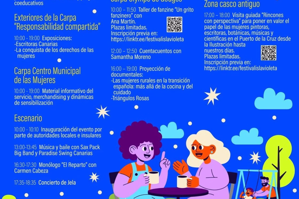 Cartel de Festival Isla Violeta en Puerto de la Cruz