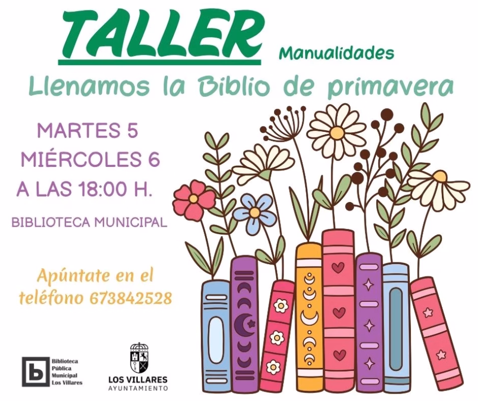 Taller de manualidades 'Llenamos la Biblio de primavera' en Los Villares
