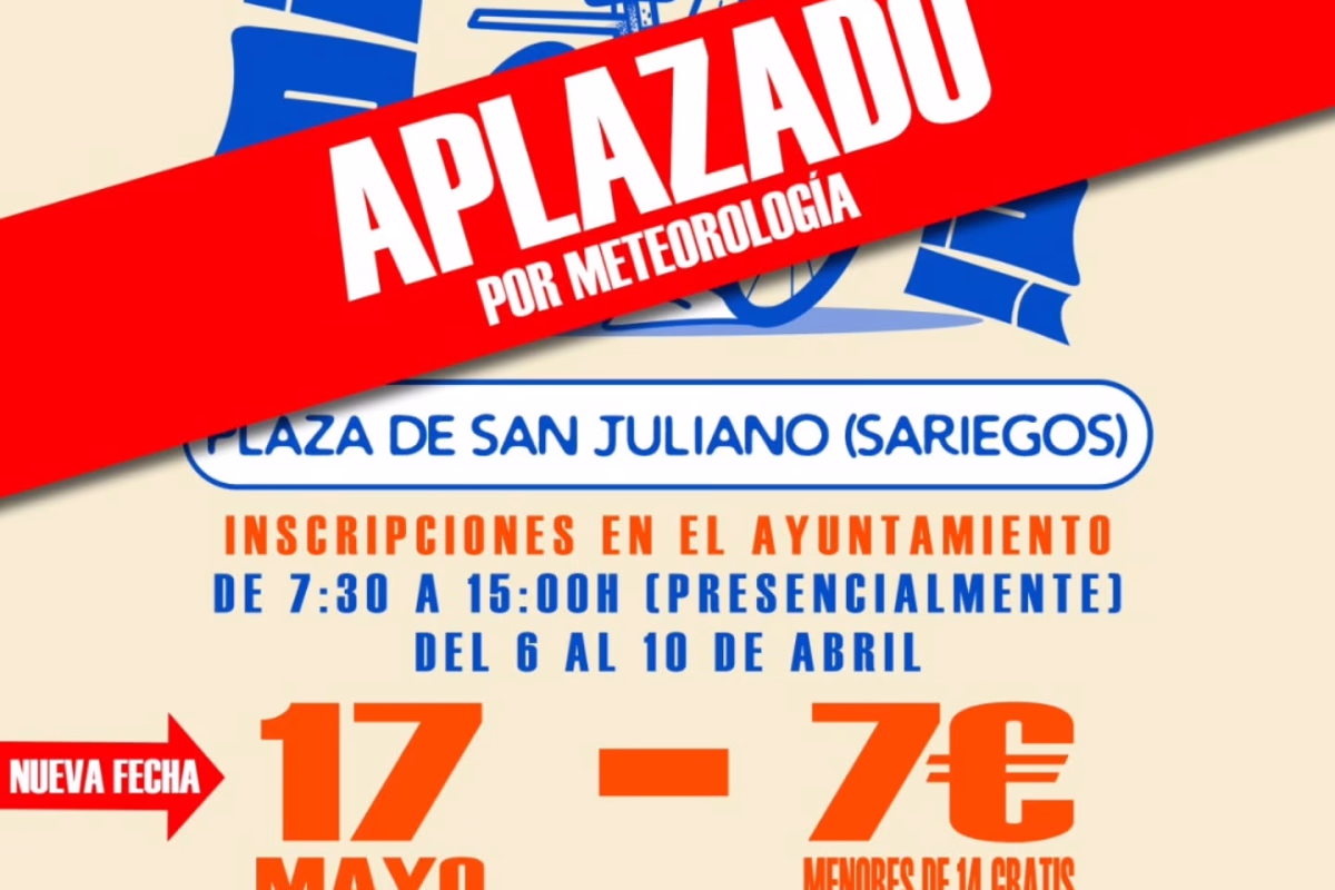 Cartel de Día de la Bici en Sariegos