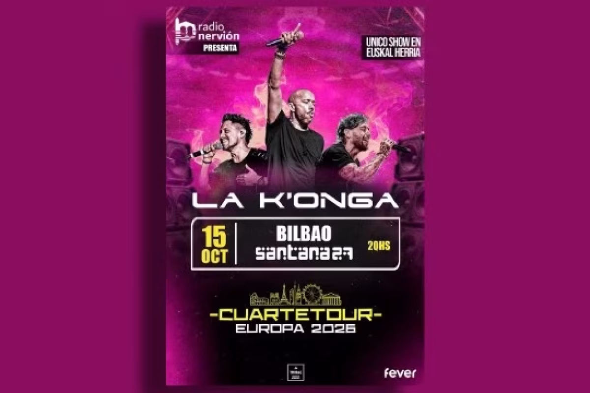 Entradas LA K'ONGA: "Cuartetour Europa 2026" en Bilbao