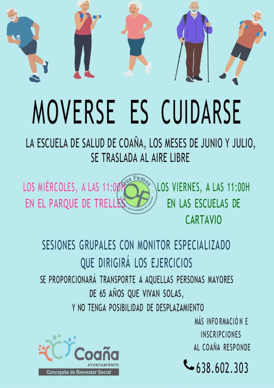 Cartel de Escuela de Salud de Coaña en Coaña