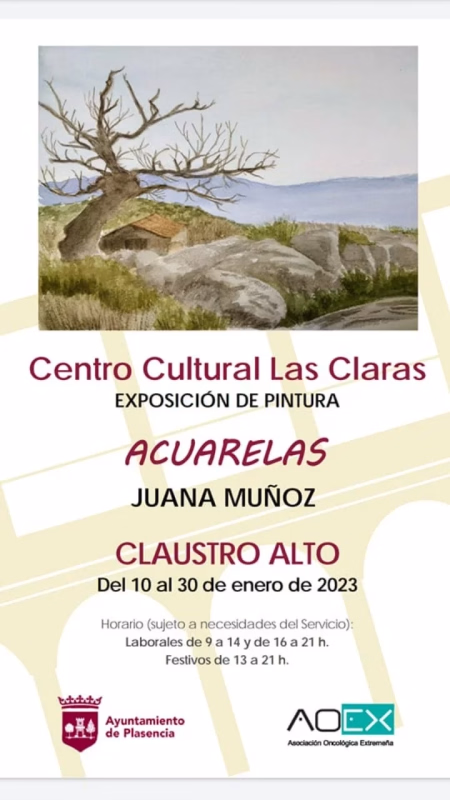 Exposición de acuarelas de Juana Muñoz en Plasencia