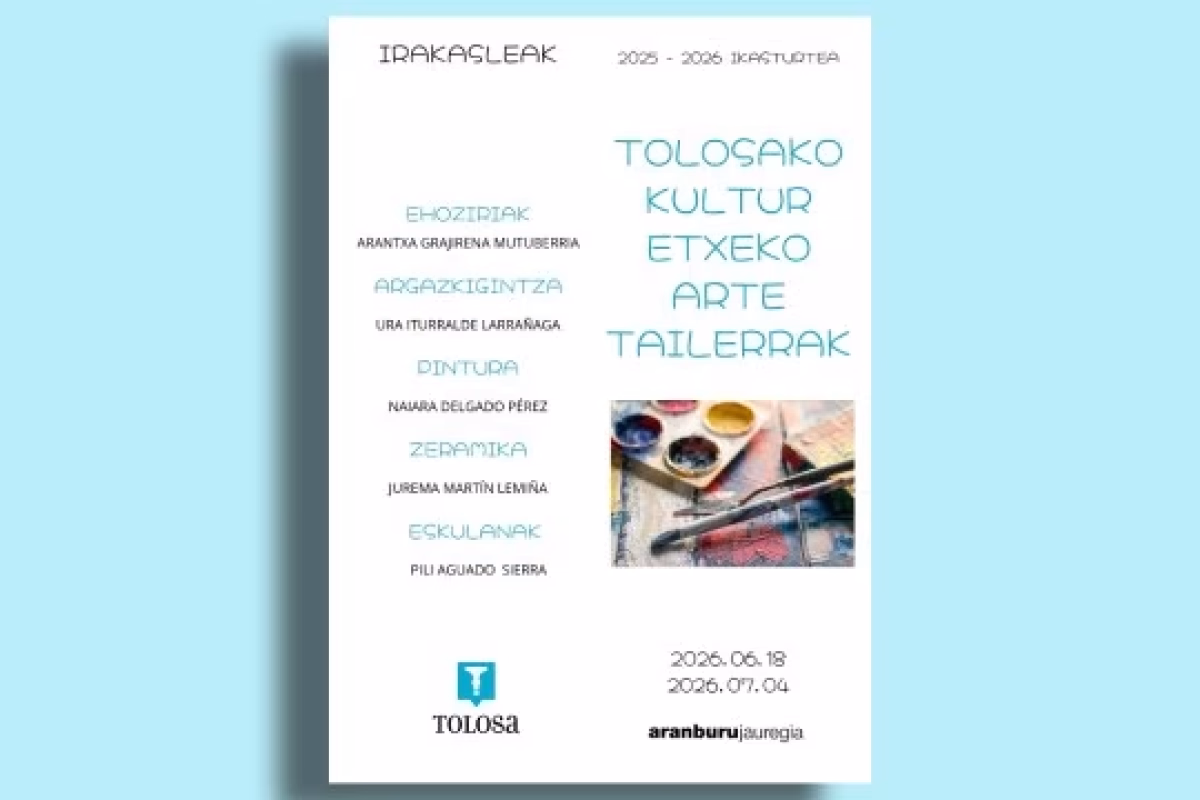 Exposición de obras de los Talleres se Arte de la Casa de Cultura de Tolosa en Tolosa