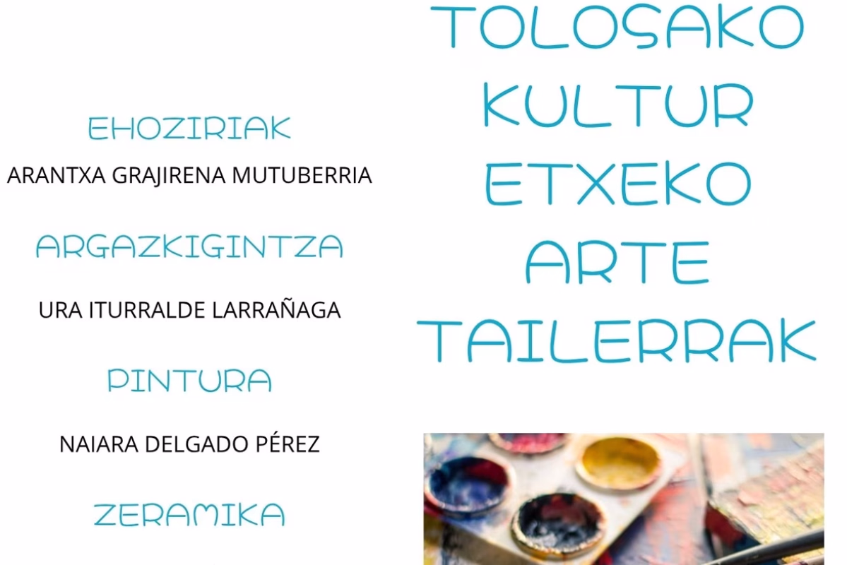 Exposición de talleres culturales de la casa de cultura de Tolosa en Tolosa