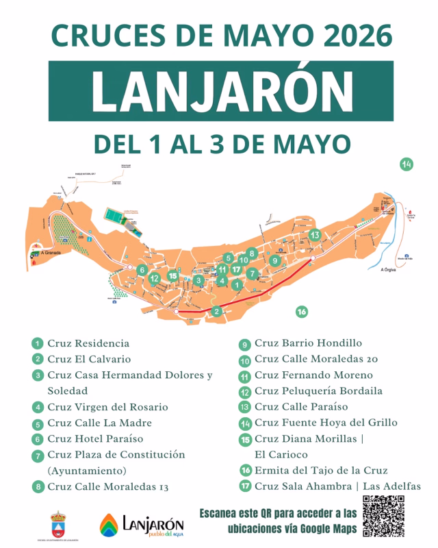 Celebración de las Cruces de Mayo en Lanjarón