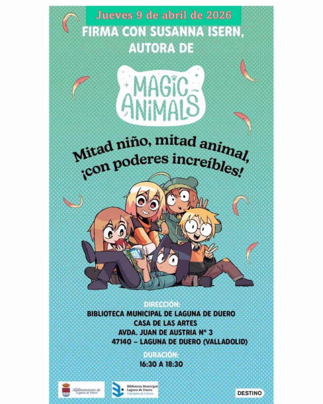 Firma de libros con Susana Isern, autora de "Magic Animals" en Laguna de Duero