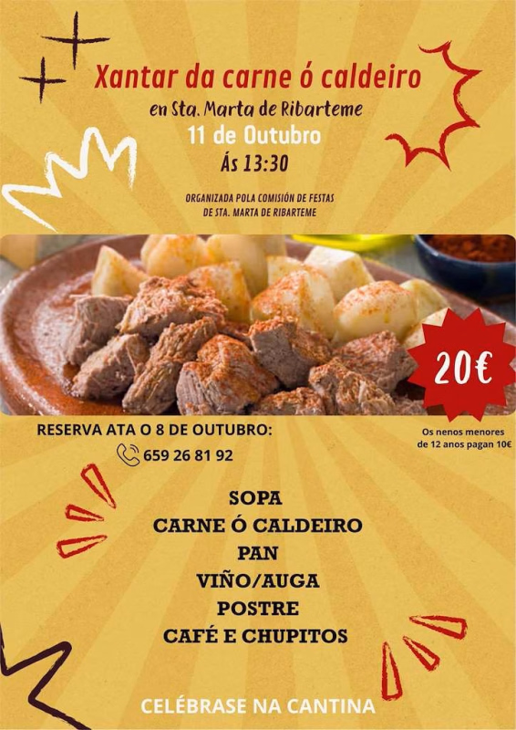 Festa da Carne ó Caldeiro de Santa Marta de Ribarteme en As Neves en As Neves