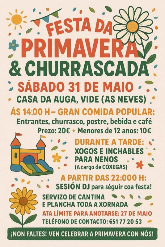 Festa da Primavera & Churrascada de Vide en As Neves en As Neves