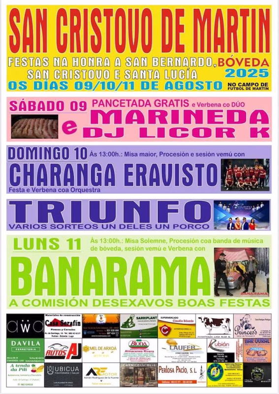 Festas de San Cristobal de Martín en Bóveda en Bóveda