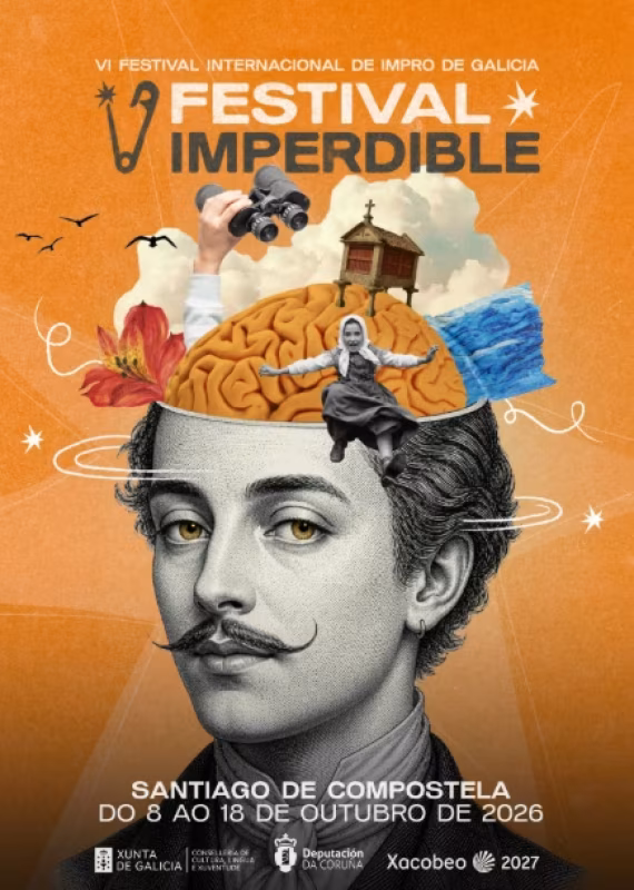Cartel de Festival Imperdible en Santiago de Compostela