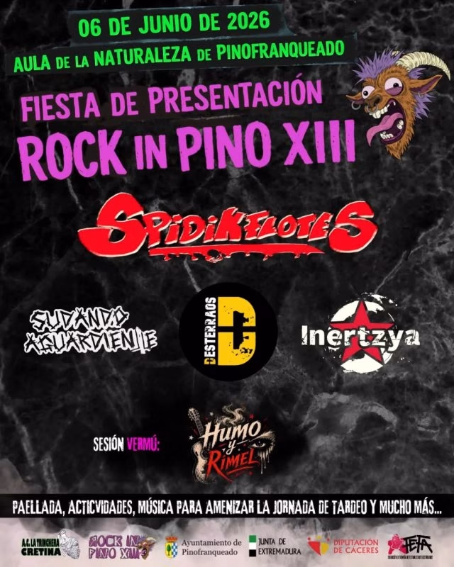 Fiesta de Presentación Rock in Pino XIII en Casares de las Hurdes