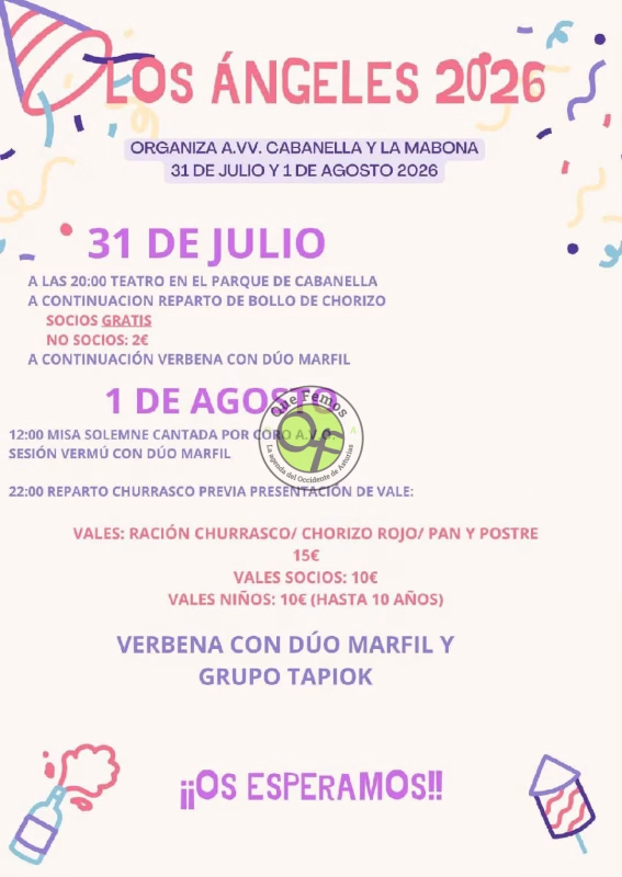 Fiestas de Cabanella 2026 en Navia