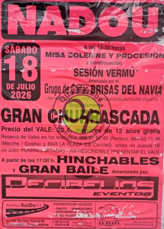 Fiestas de Nadou 2026 en Coaña