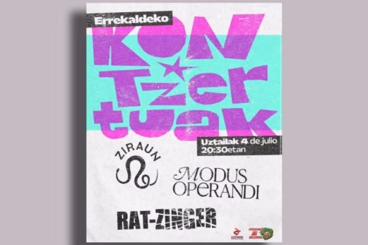 Fiestas de Rekalde 2026: Ziraun + Rat-Zinger + Modus Operandi en Bilbao