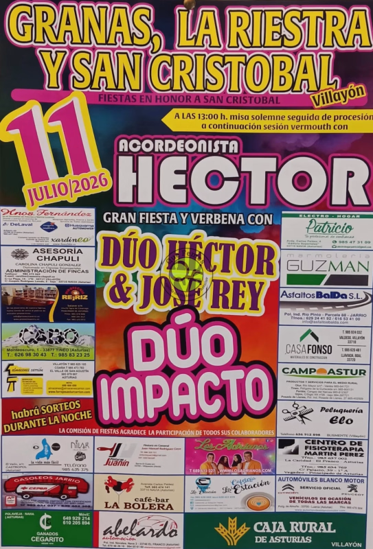 Fiestas de San Cristóbal en Granas, La Riestra y San Cristóbal en Villayón